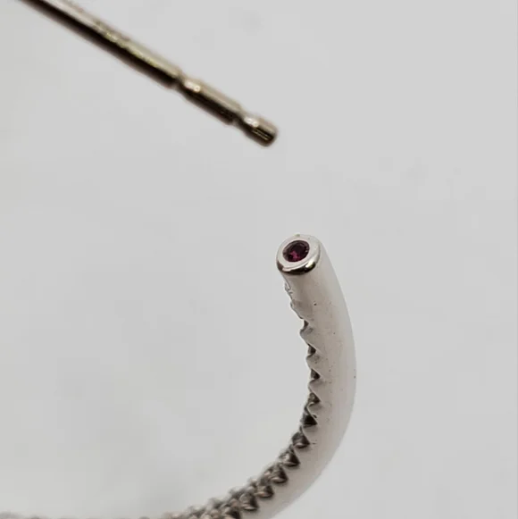 Roberto Coin 18k Large Diamond Inside Out Hoop Earrings - Picture 9 of 15